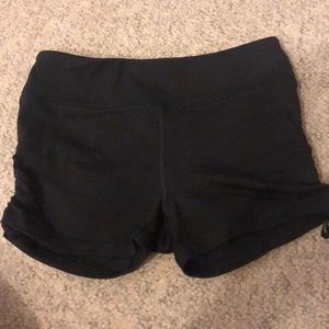Black workout shorts